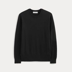 Everlane No-Sweat Uniform Sweater New Black Lightweight Cotton Coolmax S